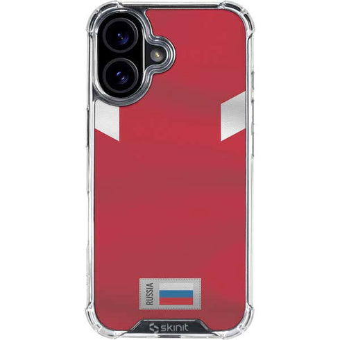 Russia Soccer Flag iPhone 17 Clear Case
