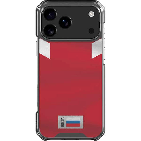 Russia Soccer Flag iPhone 18 Pro Max Clear Case