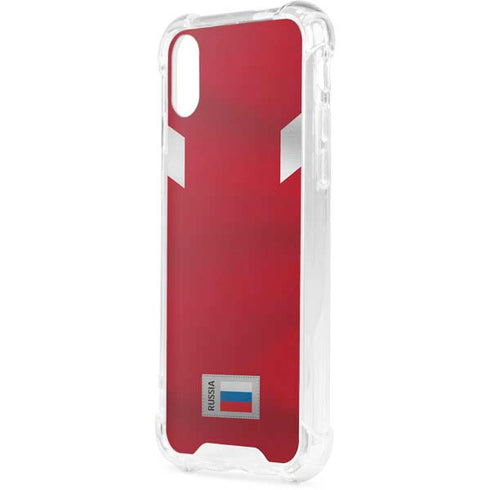 Russia Soccer Flag iPhone XS Clear Case