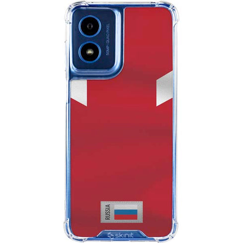 Russia Soccer Flag Moto G Play 4G (2024) Clear Case