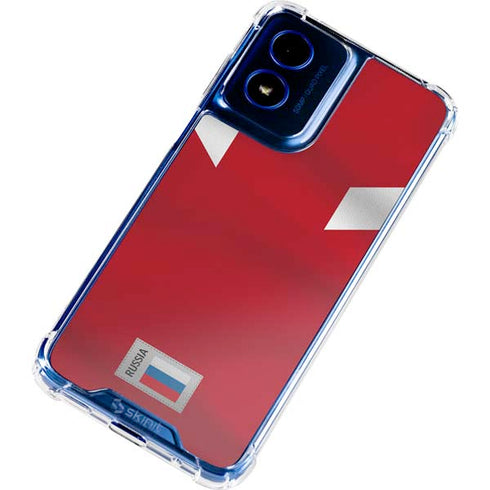 Russia Soccer Flag Moto G Play 4G (2024) Clear Case