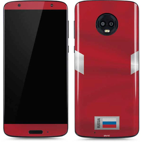 Russia Soccer Flag Moto G6 Skin
