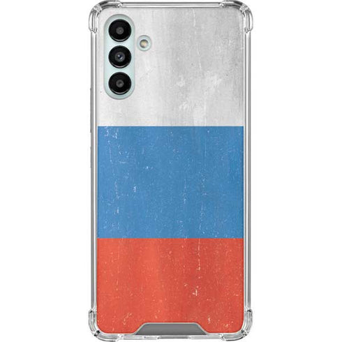 Russian Flag Distressed Galaxy A13 5G Clear Case