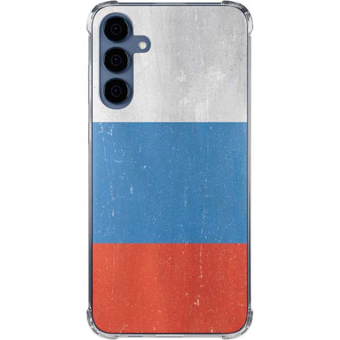 Russian Flag Distressed Galaxy A35 5G Clear Case