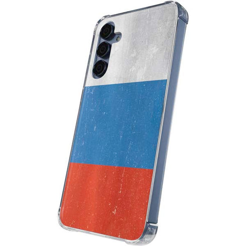 Russian Flag Distressed Galaxy A35 5G Clear Case