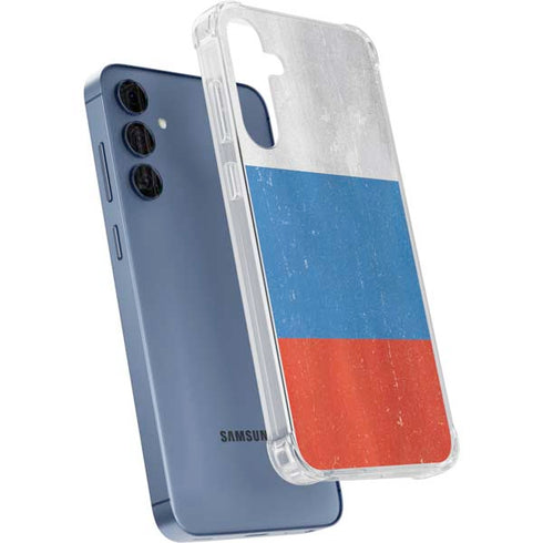 Russian Flag Distressed Galaxy A35 5G Clear Case