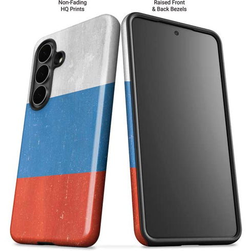 Russian Flag Distressed Galaxy S26 Impact Case