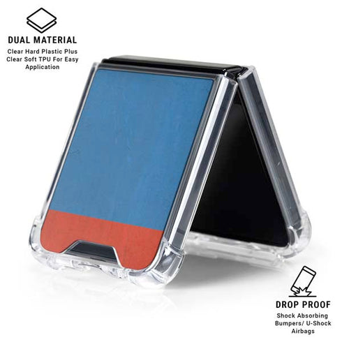 Russian Flag Distressed Galaxy Z Flip6 Clear Case