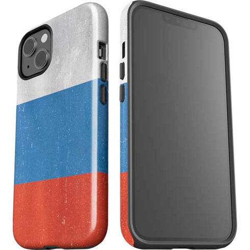 Russian Flag Distressed iPhone 15 Impact Case