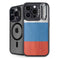 Russian Flag Distressed iPhone 15 Pro Kickstand Case