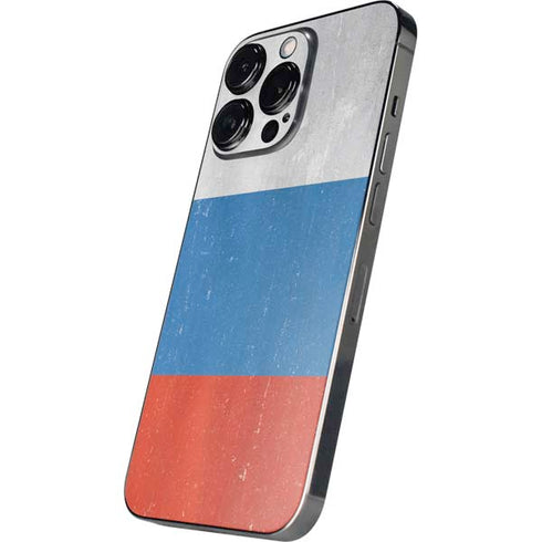 Russian Flag Distressed iPhone 15 Pro Max Skin