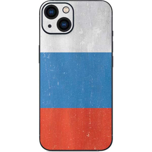 Russian Flag Distressed iPhone 15 Skin