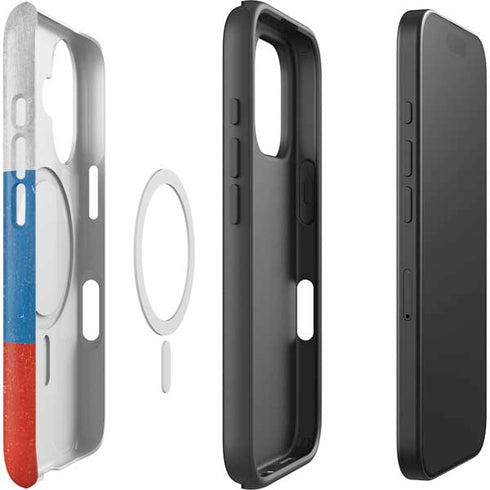 Russian Flag Distressed iPhone 16 Magsafe Impact Case