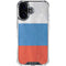 Russian Flag Distressed iPhone 16 Plus Clear Case