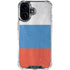 Russian Flag Distressed iPhone 16 Plus Clear Case