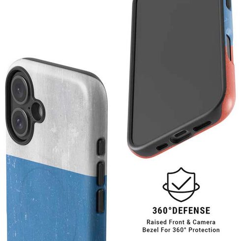 Russian Flag Distressed iPhone 16 Plus Magsafe Impact Case