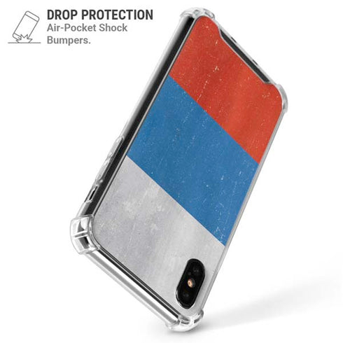 Russian Flag Distressed iPhone X/XS Clear Case