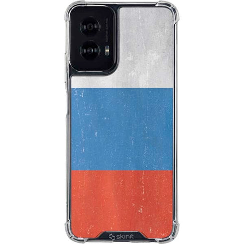 Russian Flag Distressed Moto G Power 5G (2024) Clear Case