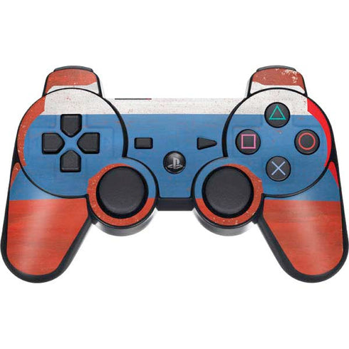 Russian Flag Distressed PS3 Dual Shock wireless controller Skin