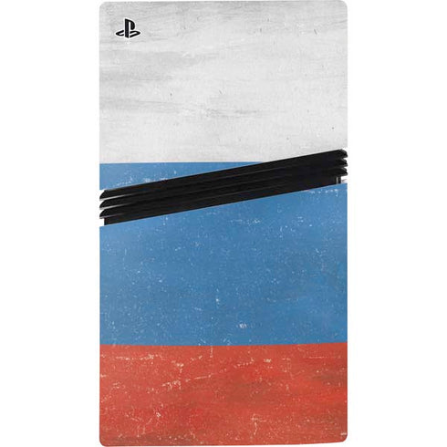 Russian Flag Distressed PS5 Pro Disk Bundle Skin
