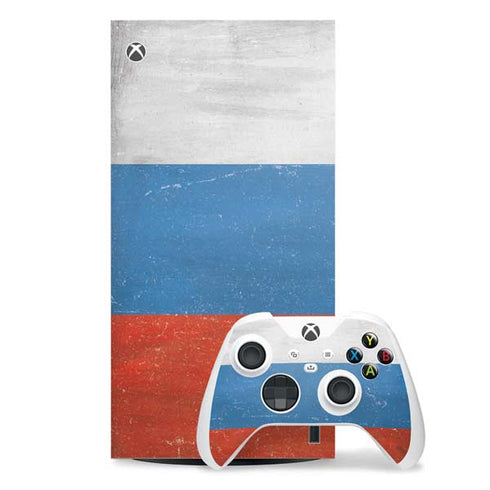 Russian Flag Distressed Xbox Series X Skins