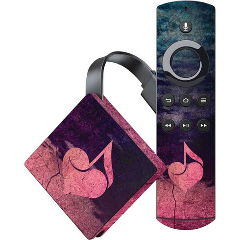 Rustic Musical Heart Amazon Fire TV Skin