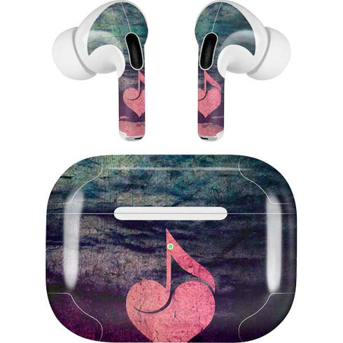 Rustic Musical Heart AirPods Skins