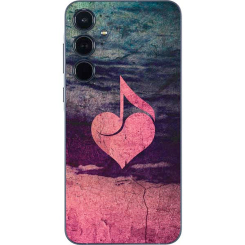 Rustic Musical Heart Galaxy A35 5G Skin