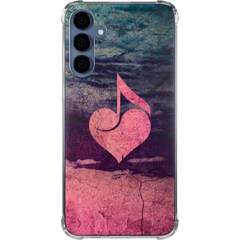 Rustic Musical Heart Galaxy A55 5G Clear Case