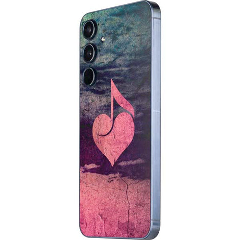 Rustic Musical Heart Galaxy A55 5G Skin