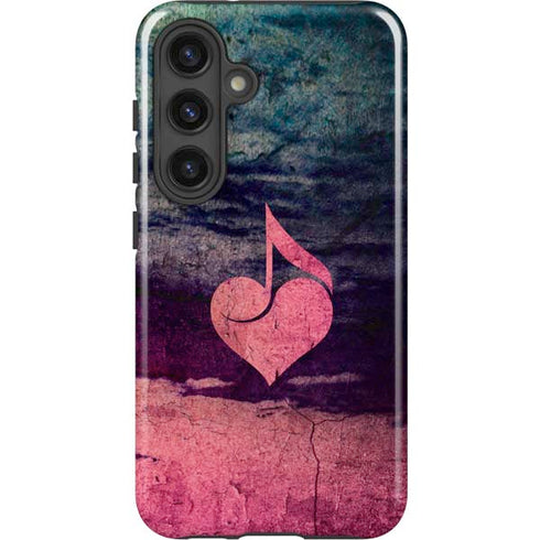 Rustic Musical Heart Galaxy S25 Impact Case