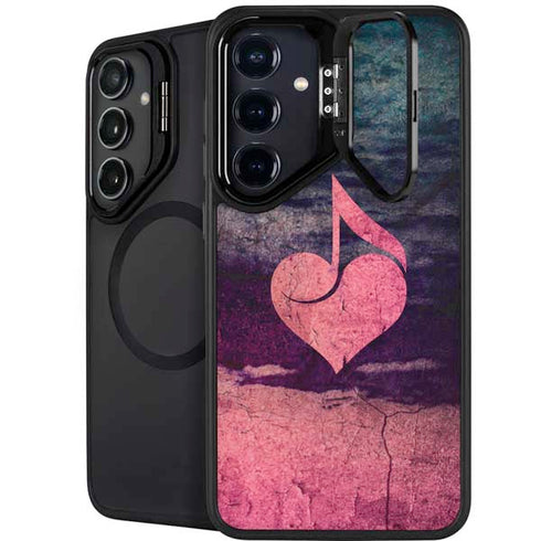 Rustic Musical Heart Galaxy S25 Kickstand Case