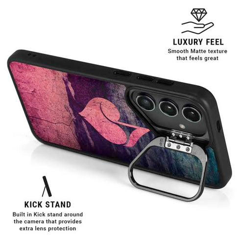 Rustic Musical Heart Galaxy S24 Kickstand Case