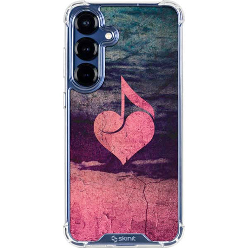 Rustic Musical Heart Galaxy S25 Clear Case