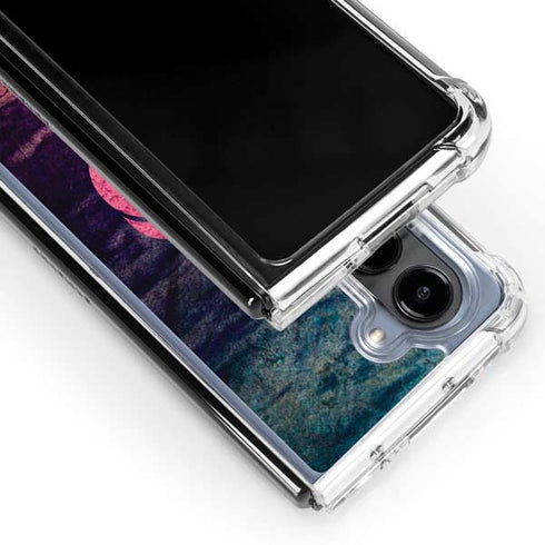 Rustic Musical Heart Galaxy Z Fold5 5G Clear Case