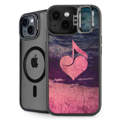 Rustic Musical Heart iPhone 14 Kickstand Case
