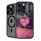Rustic Musical Heart iPhone 14 Pro Kickstand Case