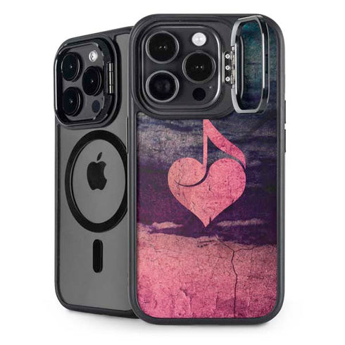 Rustic Musical Heart iPhone 14 Pro Max Kickstand Case