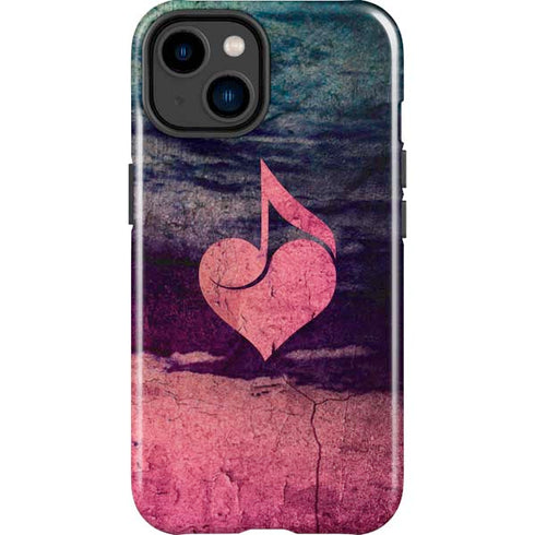 Rustic Musical Heart iPhone 15 Impact Case