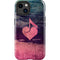 Rustic Musical Heart iPhone 15 Impact Case