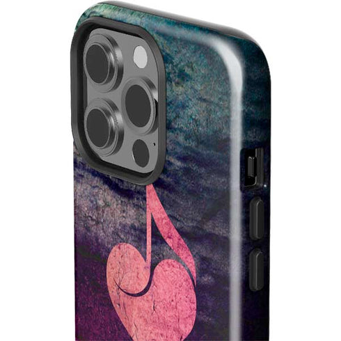 Rustic Musical Heart iPhone 15 Pro Impact Case