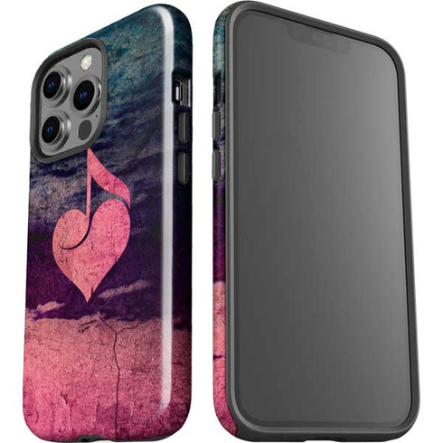 Rustic Musical Heart iPhone 15 Pro Impact Case