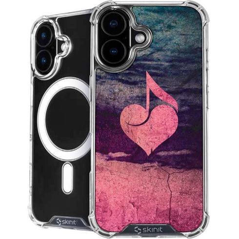 Rustic Musical Heart iPhone 16 MagSafe Case