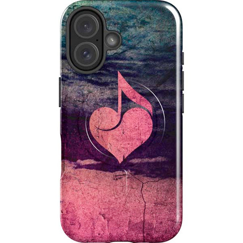 Rustic Musical Heart iPhone 16 Magsafe Impact Case