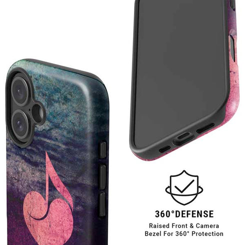 Rustic Musical Heart iPhone 16 Magsafe Impact Case