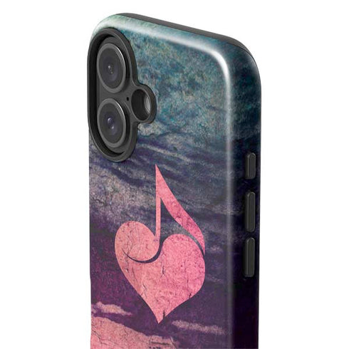 Rustic Musical Heart iPhone 16 Plus Impact Case