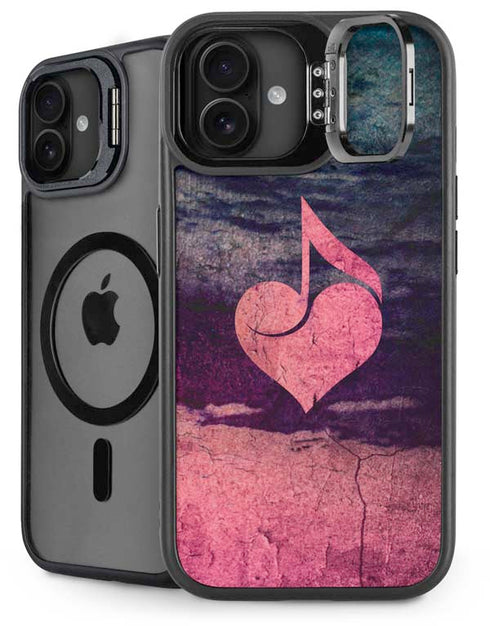 Rustic Musical Heart iPhone 16 Plus Kickstand Case