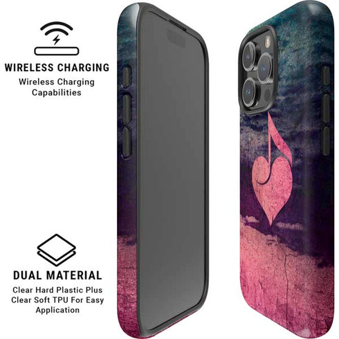 Rustic Musical Heart iPhone 16 Pro Magsafe Impact Case