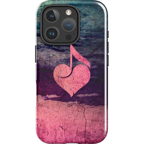Rustic Musical Heart iPhone 16 Pro Max Impact Case