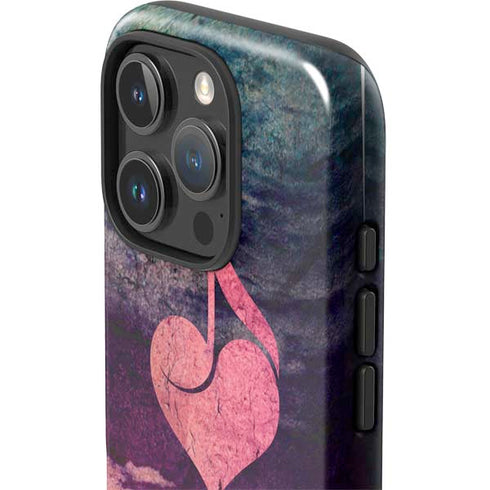 Rustic Musical Heart iPhone 16 Pro Max Impact Case